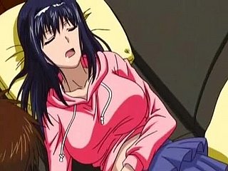 かわいいアニメの女の子が彼女の小さなスカートをundesを表示します