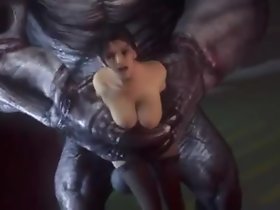 3D Monsters neuken Kunoichi