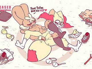 Pokemon Lopunny ครอบครอง Braixen ในมวยปล้ำโดย Diives