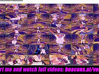 Genshin Brunt - Fischl - Pakaian Xray Tarian Seksi + Gaya Doggy Berbohong Seks (HENTAI 3D)