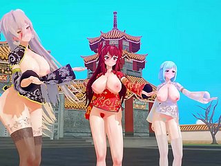 مستخدمي YouTube الافتراضيين من MMD للعام الصيني الجديد KKVMD (بواسطة 熊野ひろ)