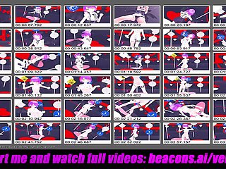 常闇 - かわいい吸血鬼の女の子のダンス + 徐々に脱衣 (3D HENTAI)