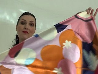 Gorgeous Satin Headscarf Demonstration, JOI Little one Victoria Valente