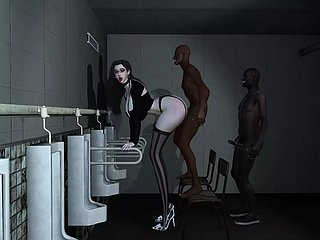 Une MILF asiatique aux gros seins en 3D avec de la underclothing sexy fait son big Daddy triptych sexuel avec une grosse gnaw