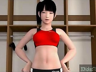 اس نوجوان منڈوا بلی میں مشکل گڑبڑ میں بڑی چھاتی کے ساتھ 3D خوبصورتی