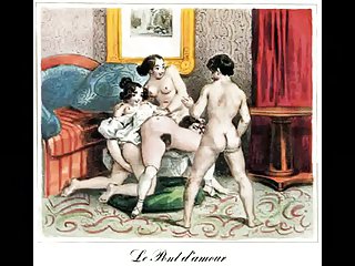 Erotische Biedermeier staalgravures - Johann Nepomunk Geiger