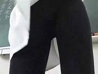 팬티 Stokings와 섹시 교사