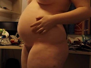 Tombul Amatör Onun Insides Stuffs