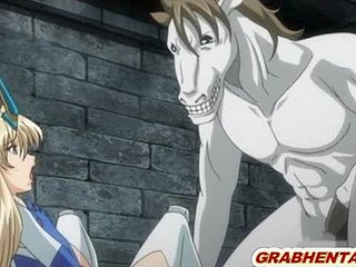 Hentai Nobles mit bigtits dishonest Doggystyle von Pferd Creature gefickt